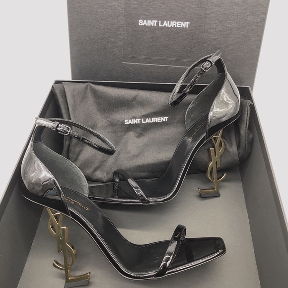 Saint Laurent Opyum Patent Leather Sandals - Picture 9 of 11